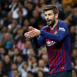 Gerard Piqué, durante el partido contra el Real Madrid. REUTERS/Susana Vera