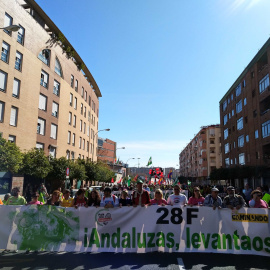 Imagen de la manifestación por el Día de Andalucía,28-F, el primero que se celebra con un Gobierno de derechas