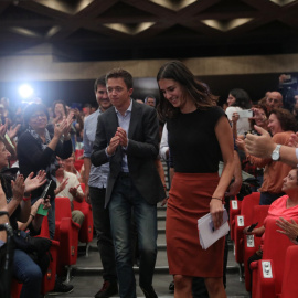 25/09/2019 - El líder de Más Madrid, Íñigo Errejón y la portavoz de Más Madrid en el Ayuntamiento, Rita Maestre, en la reunión de las bases del partido./ EUROPA PRESS (Jesús Hellín)