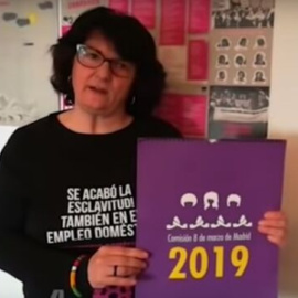 Pepa Torres Pérez, una de las monjas que reivindica la huelga feminista del 8M./Imagen del vídeo