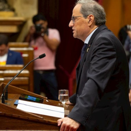 Torra durant el ple extraordinari del Parlament de resposta a la sentència del Procés. EUROPA PRESS