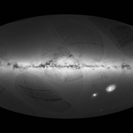 Imagen publicada por la Agencia Espacial Europea que muestra el mapa tridimensional más detallado de la Vía Láctea, elaborado por la misión espacial Gaia, en marcha desde hace tres años. EFE/ESA/Gaia/DPAC -SOLO USO EDITORIAL-