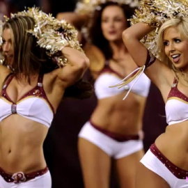 Imagen de archivo de las 'cheerleaders' de los Washington Redskins.