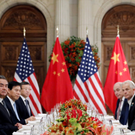 Fotografía del pasado 1 de diciembre de 2018 en la cena que celebraron los presidentes de China, Xi Jinping, y el de EEUU, Donald Trump, tras el G20 de Buenos Aires./REUTERS