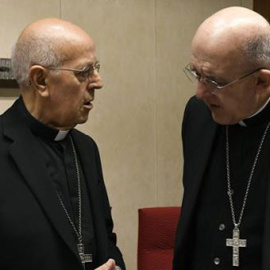 El presidente de la Conferencia Episcopal, Ricardo Blázquez, y el arzobispo de Madrid, Carlos Osorio. / EFE