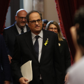 Quim Torra, arribant a l'hemicicle del Parlament en la seva sessió d'investidura | Parlament de Catalunya.