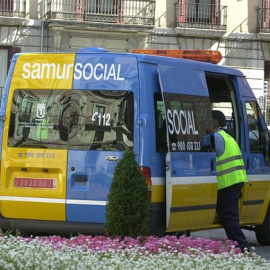 Vehículo del Samur Social del Ayuntamiento de Madrid. E.P.