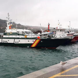 24/11/2019.- Vista general del puerto del Aldán, en el municipio pontevedrés de Cangas de Morrazo, en cuyo litoral la Guardia Civil ha interceptado un submarino cargado con unos 3.000 kilos de cocaína de gran pureza. El sumergible procedía 