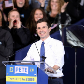 Pete Buttigieg, durante la presentación de su candidatura a las primarias demócratasJ OHN GRESS / REUTERS