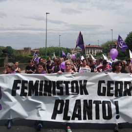 Manifestación del Movimiento Feminista de Euskal Herria contra la industria militar vasca. DANILO ALBIN