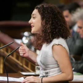 Aina Vidal en una intervenció al Congrés.