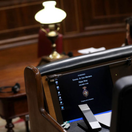 El asiento de Rajoy en el Congreso, vacío. (SUSANA VERA | EFE)