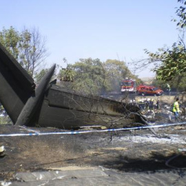 Avión siniestrado en el accidente de Spanair. EFE