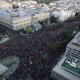 Las Marchas de la Dignidad abarrotan la Avenida de la Castellana de Madrid el 22 de marzo de 2014.-REUTERS