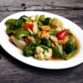 Chop suey de verduras.