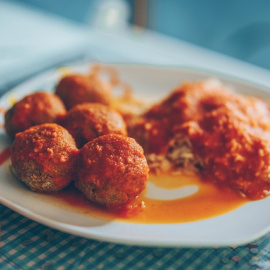 Albóndigas veganas. 