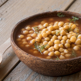 Sopa de garbanzos.