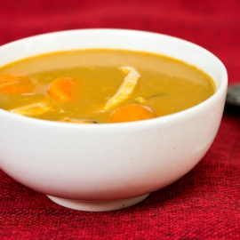 Sopa de cangrejo picante. 