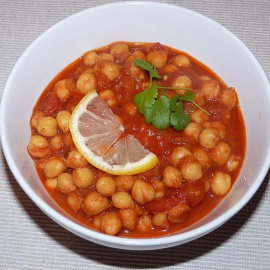 Receta chana masala.