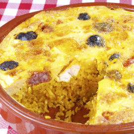 Arroz con costra. 