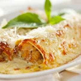 Canelones de pescado. 