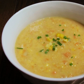 Corn chowder. 