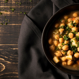 Garbanzos con espinacas.