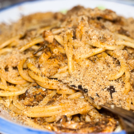 Pasta con sardinas. 