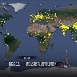 Imagen de la población mundial durante la Revolución Industrial. POPULATION CONNECTION.