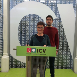 Los nuevos coordinadores nacionales de ICV, Marta Ribas y David Cid. E.P.