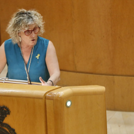 La portavoz de ERC-EH Bildu en el Senado, Mirella Cortès, interviene en la comparecencia del presidente del Gobierno, Pedro Sánchez, celebrada ante el Pleno del Senado, tras el parón estival, en Madrid (España), a 8 de septiembre de 2020.
J