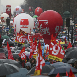 Una vista general de la manifestación en contra de la reforma laboral francesa, en París, Francia./ REUTERS/Charles Platiau