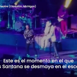 Carlos Santana se desmaya en medio del escenario en un concierto en Michigan