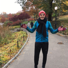 El atleta Bruno Hortelano en su reciente estancia en Nueva York.