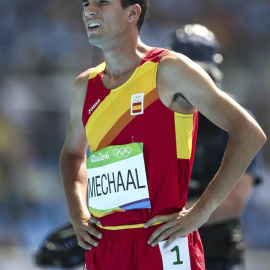 Mechaal, durante una carrera. EFE/Archivo/Marcelo Sayao