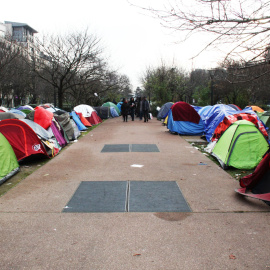 Camp espontani de refugiats a Sanit Denis. ANNA PALOU