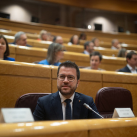 Aragonès defiende la amnistía ante un desfile de líderes del PP en el Senado