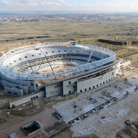 Fotografía reciente de las obras de la Peineta. /ATLÉTICO DE MADRID