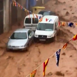 La DANA inunda Herrera de los Navarros en Aragón