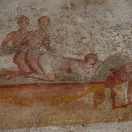 Fresco erótico de las Termas Suburbanas de Pompeya