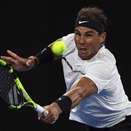 Nadal durante si partido contra Raonic.| TRACEY NEARMY (EFE)