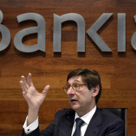 El presidente de Bankia, Jose Ignacio Goirigolzarri, durante una rueda de prensa. AFP/ Gerard Julien