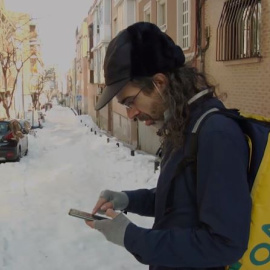 Filomena y los riders: nieva sobre precario