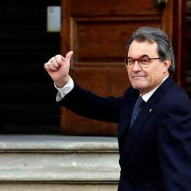 Artur Mas llega a la sede del TSJC. EFE