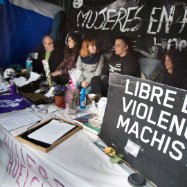 8 mujeres continúan en huelga de hambre por la violencia machista. CHRISTIAN GONZÁLEZ