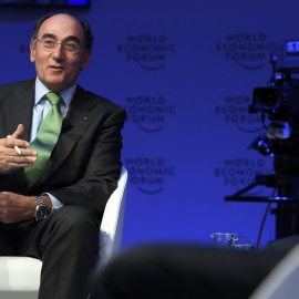 Ignacio Galán, presidente de Iberdrola, durante la cumbre de Davos. E.P.