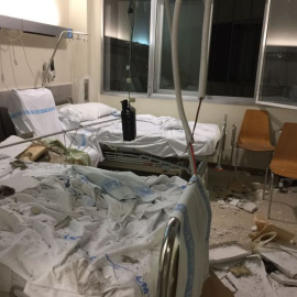 La habitación del hospital de La Paz donde se ha producido el derrumbe este jueves. Foto: Cadena SER