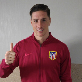 Imagen de Torres difundida por el Atlético de Madrid en Twitter.