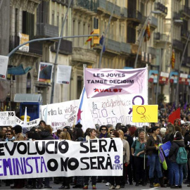 Manifestació d'un altre 8 de març a Barcelona. EFE