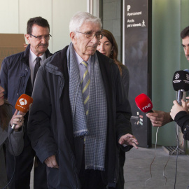 El extesorero de CDC Daniel Osacar a su llegada a la Ciudad de la Justicia de Barcelona donde continúan las declaraciones de los principales acusados del caso Palau. EFE/Marta Pérez